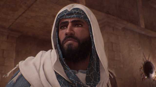 basim looking off to the side in assassin's creed mirage