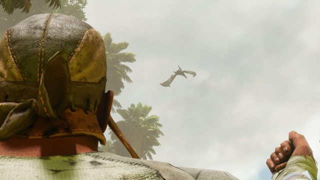 a pteranodon flying in the skies of asa