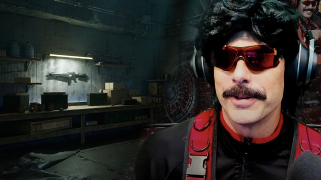 A Deadrop loading screen next to Dr Disrespect on stream.