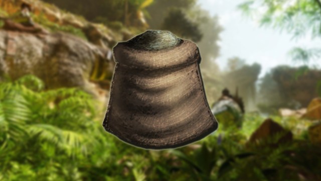 A bunch of Fertilizier photoshopped onto scenery in Ark: Survival Ascended.