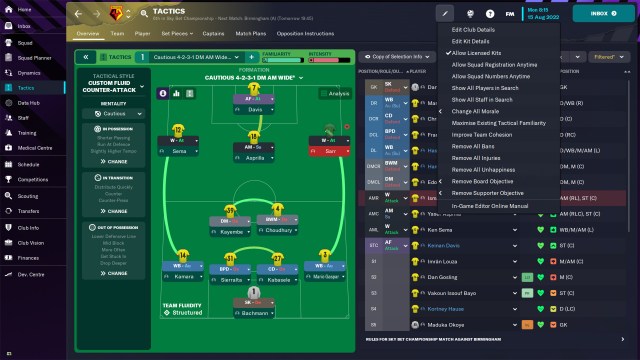 Football Manager 2023 tactics screen