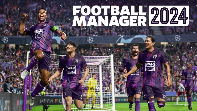 Player jumping in the air celebration in Football Manager 2024