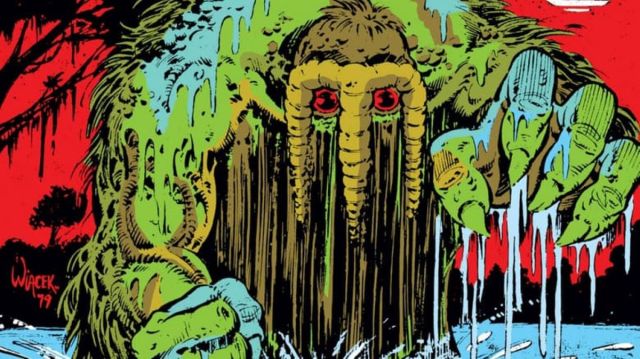 Man-Thing in the comics, coming from the swamp