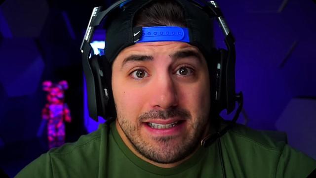 NICKMERCS looking confused while streaming on Twitch.