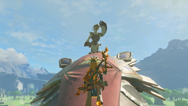 The top of the Dueling Peaks tower in Zelda: Tears of the Kingdom